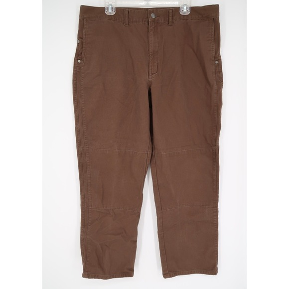 Patagonia Mens 38 Double Knee Organic Cotton Workwear Shop Pants Brown 38x29 Y2K